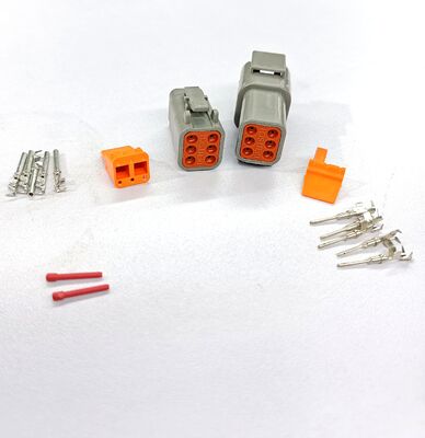 Kit de connecteur Deutsch 6 broches 100% neuf en matériau PP avec boîtier pour pièces de nacelle élévatrice Genie et pièces de boîtier de commande de plateforme avec 1 an de garantie